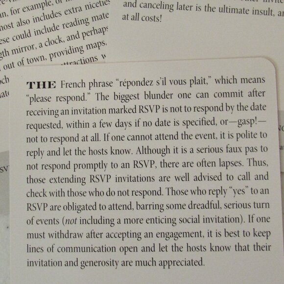 RSVP Etiquette Through the Ages Quiz Card Deck Angelina Keating Knowledge Cards - Picture 9 of 9